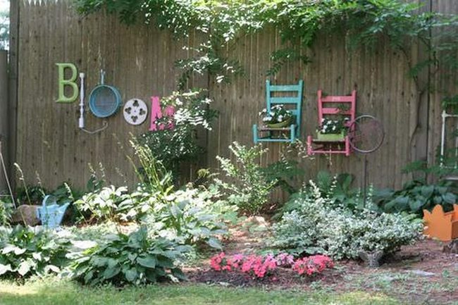 Rusty Metal Garden Fence