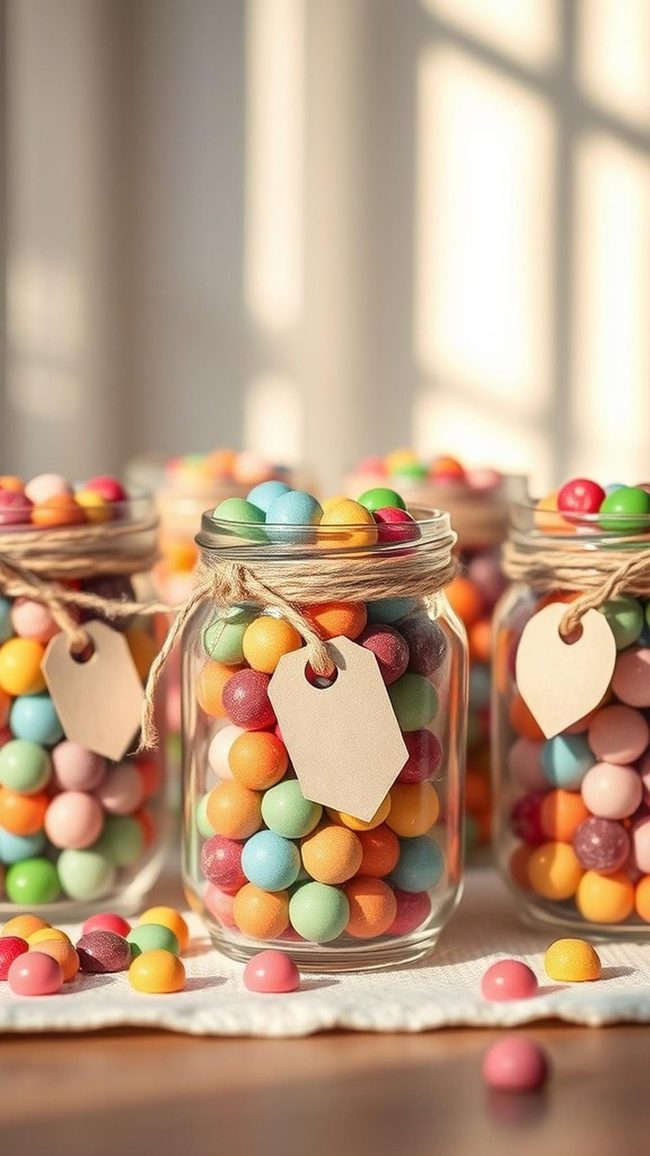 Red Ribbon Candy Jars