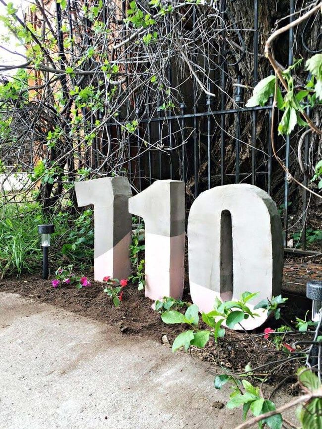 Concrete House Numbers Pop