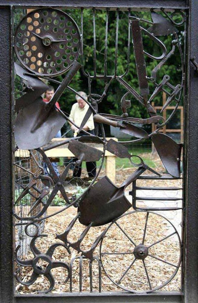 Weathered Metal Garden Relics