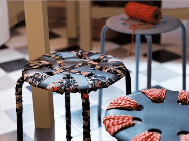Checkered Floors, Colorful Yarn Stools