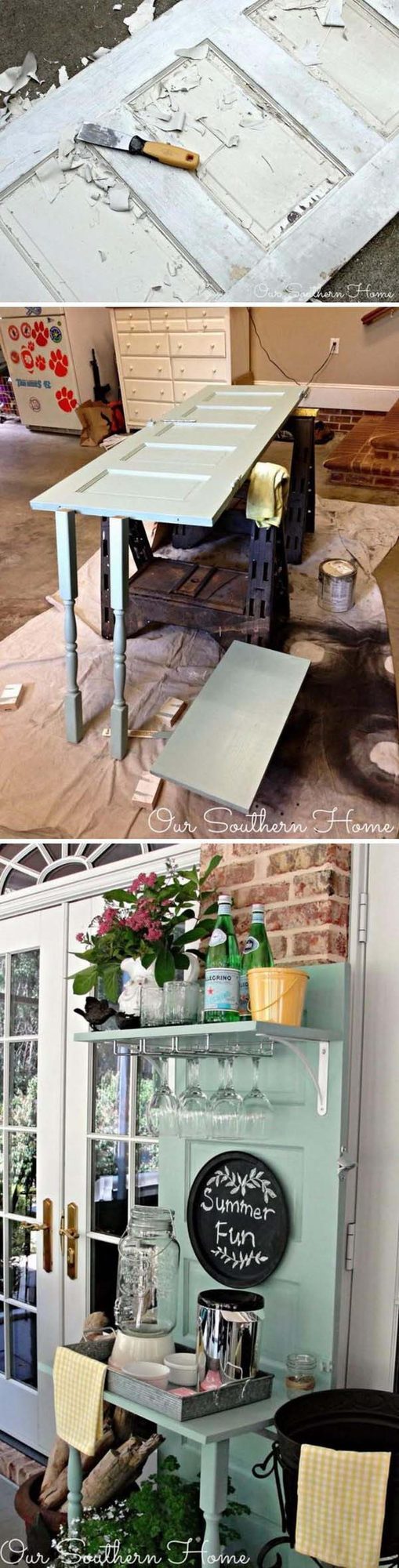 Reclaimed Door Beverage Bar