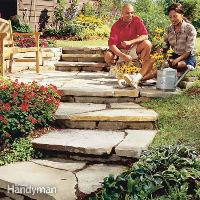Gray Stone Garden Pathways