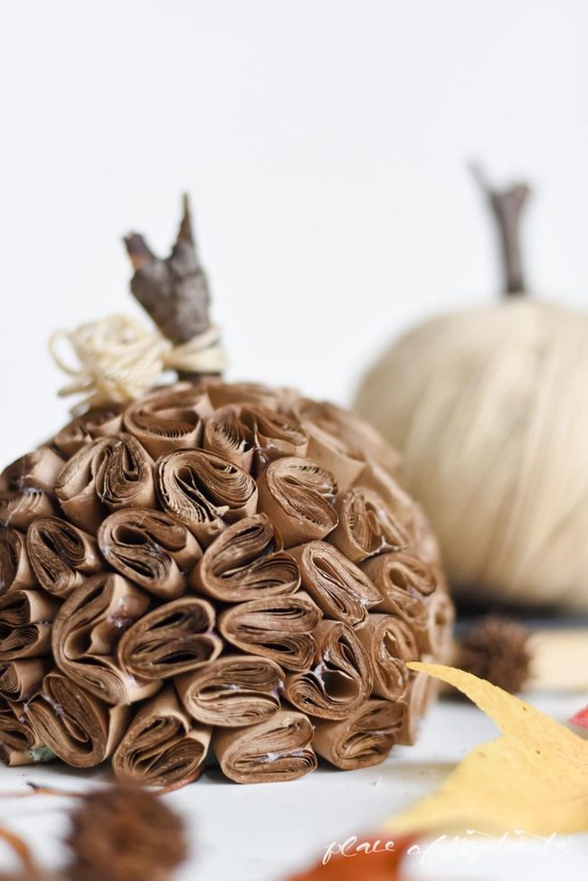 Handmade Paper Pumpkins