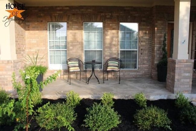 Brick Porch Metal Seating