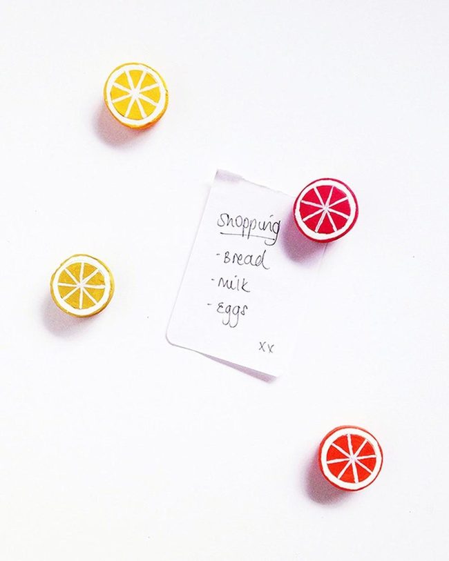 Citrus Slice Kitchen Magnets