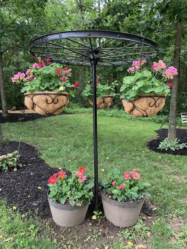 Floating Flower Baskets Display