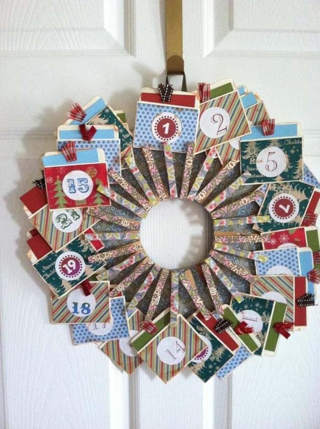Cardboard Countdown Wreath Circle