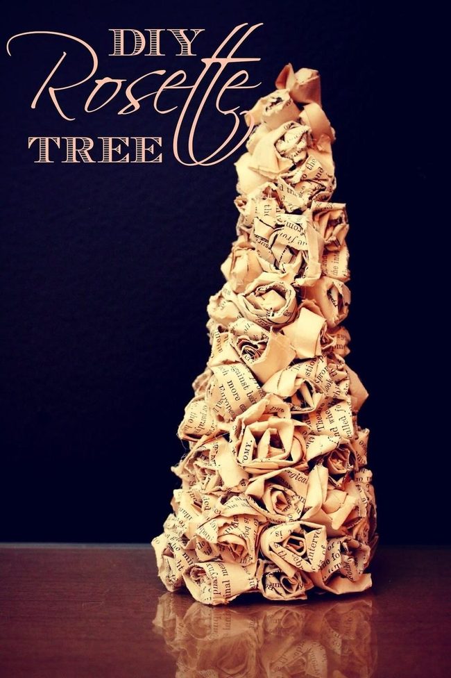 Blush Paper Rosette Tree