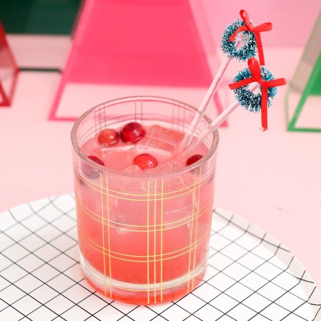 Pink Berries, Geometric Glasses