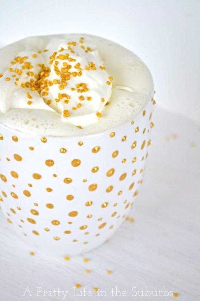 Metallic Dots Ceramic Mug
