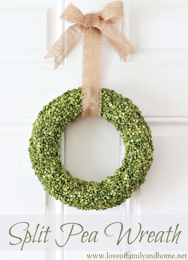 Green Split Pea Wreath