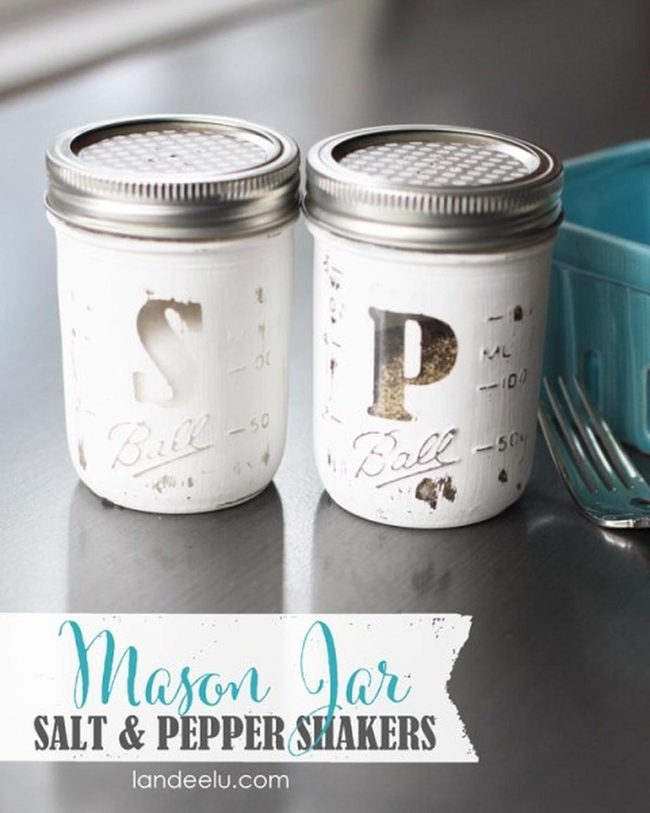 Black Letter Mason Jar Shakers