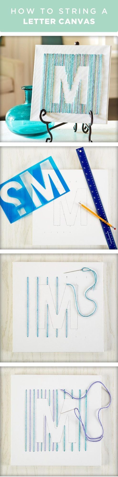 Monogrammed Fabric Wall Art