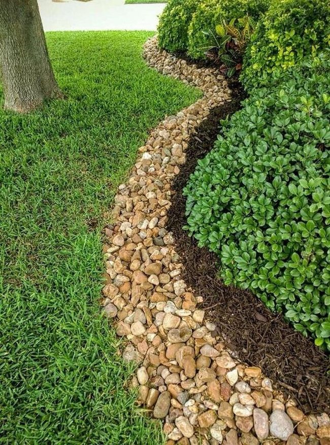 Brown Stone Garden Edging