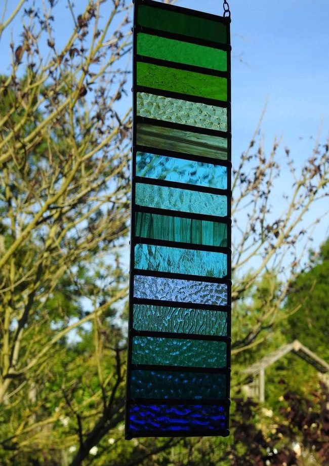 Green To Blue Stained Glass