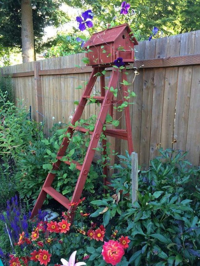 Red Ladder Cascading Flowers