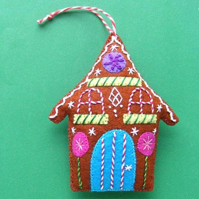 Pink Door Striped Felt House