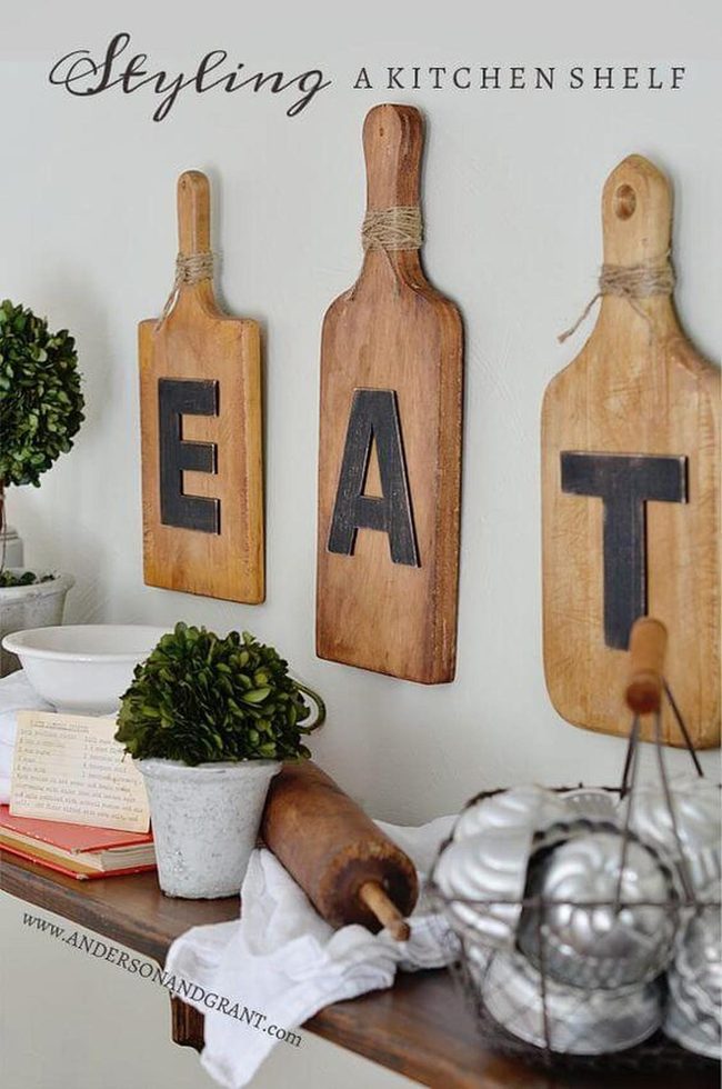 Black Letter Kitchen Wood