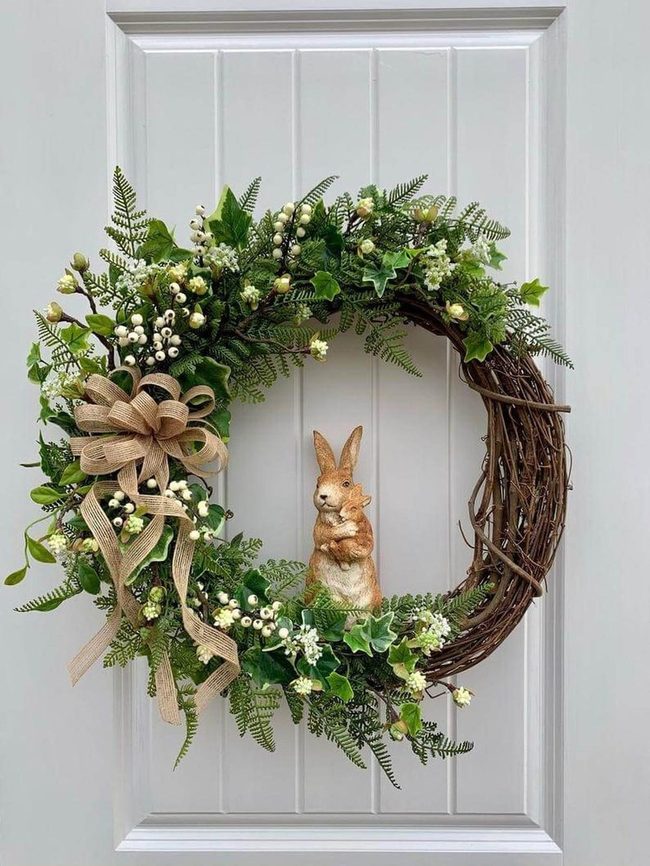 Bunny Baby Fern Wreath