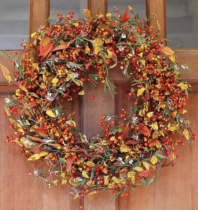 Autumn Berry Grapevine Wreath