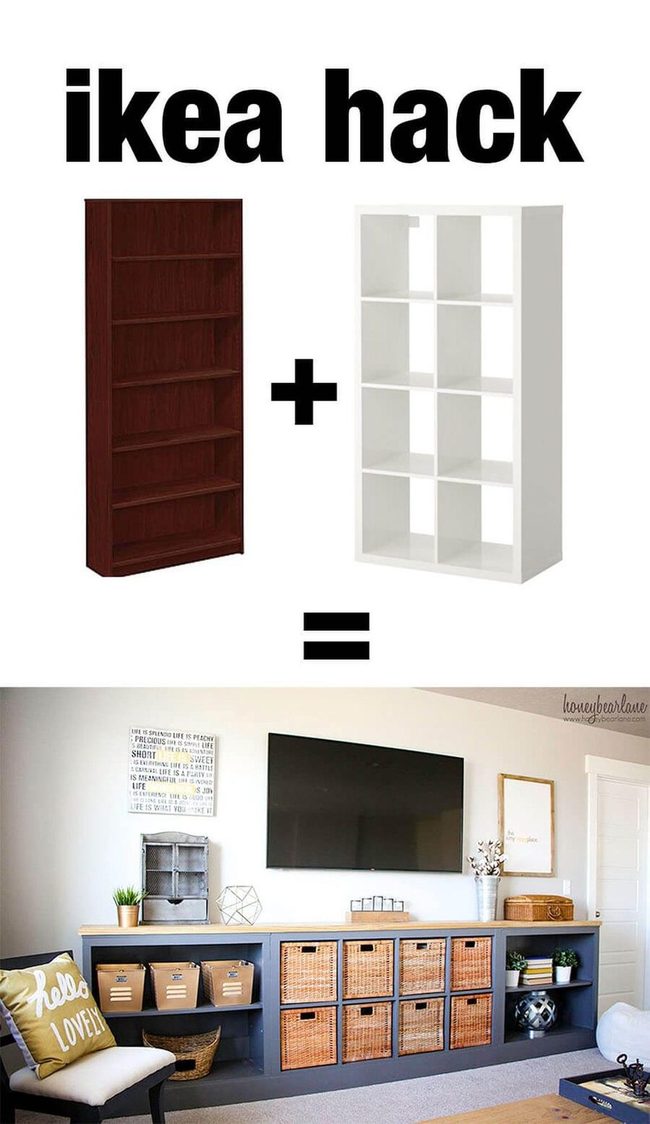 Wooden Top Basket Cabinet