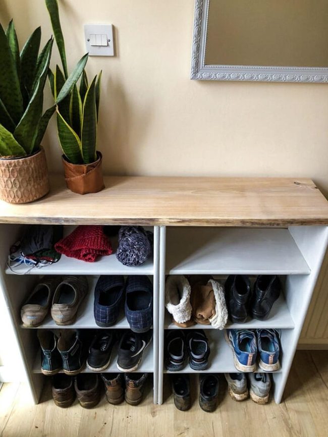 Hallway Shoe Rack Organization