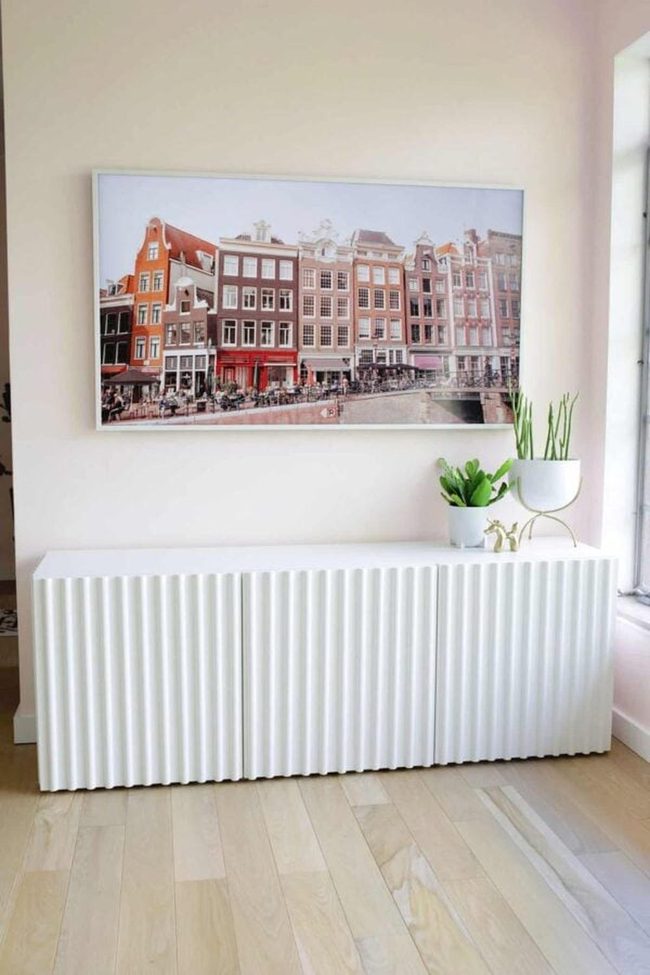 Fluted White Cabinet Doors