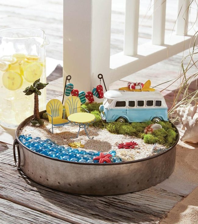 Tiny Palm Trees Beach Escape