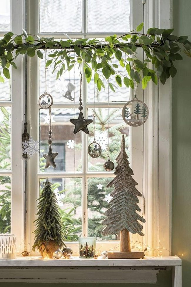 White Window Winter Display