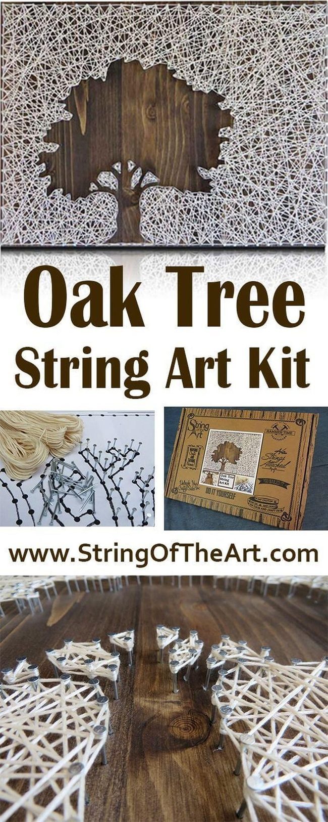 White String Tree On Dark Wood