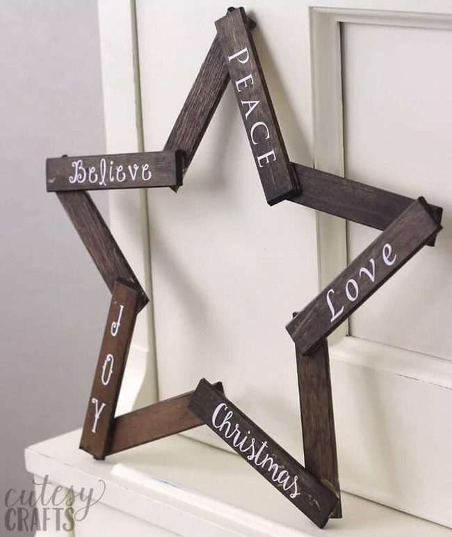 Handpainted Wooden Stars, Personal Message