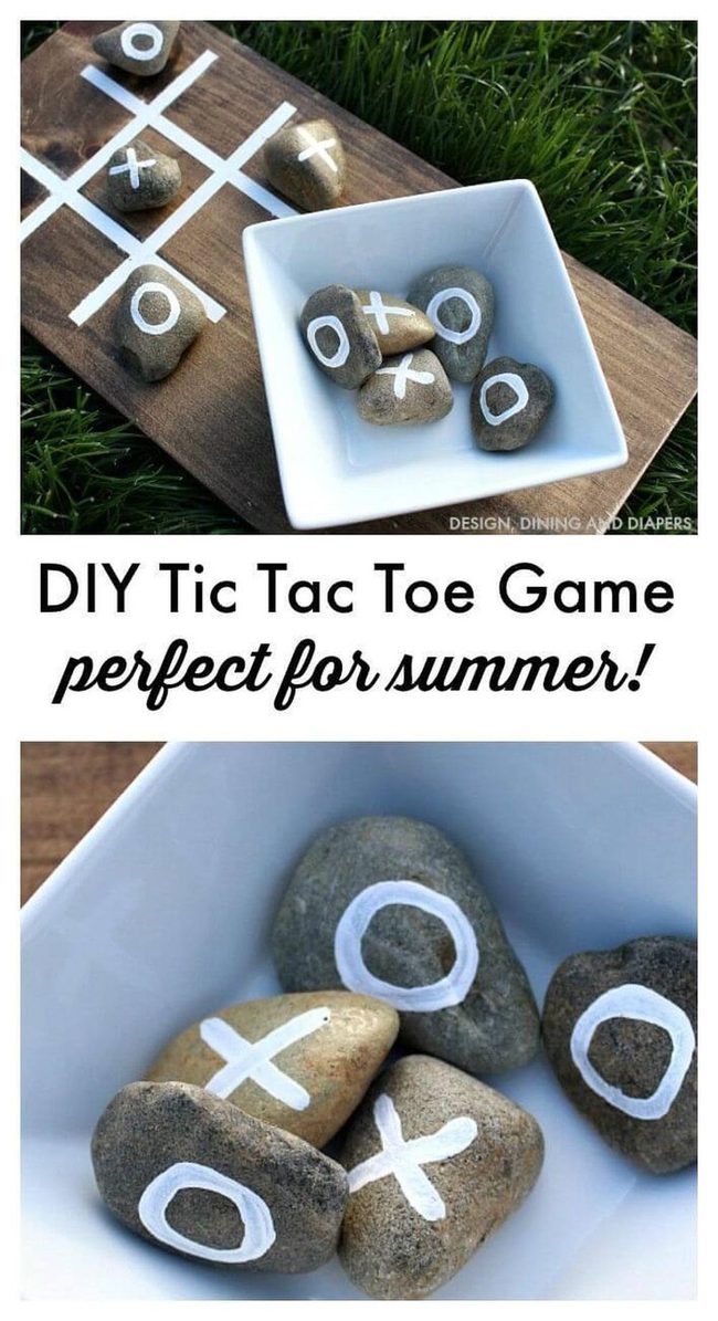 Stone And Wood Tic Tac Toe