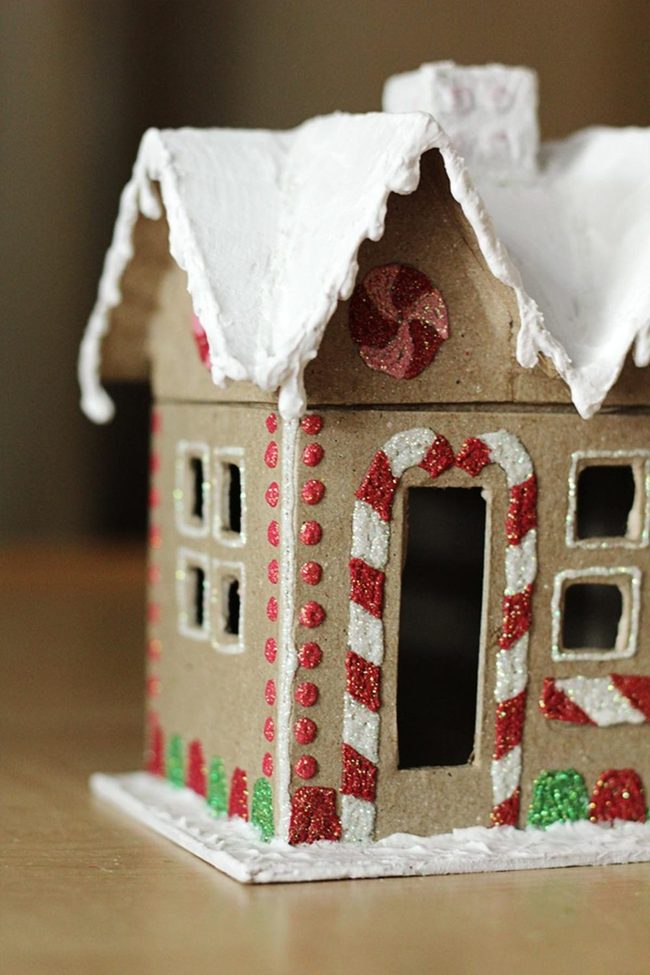 White Icing Gingerbread House