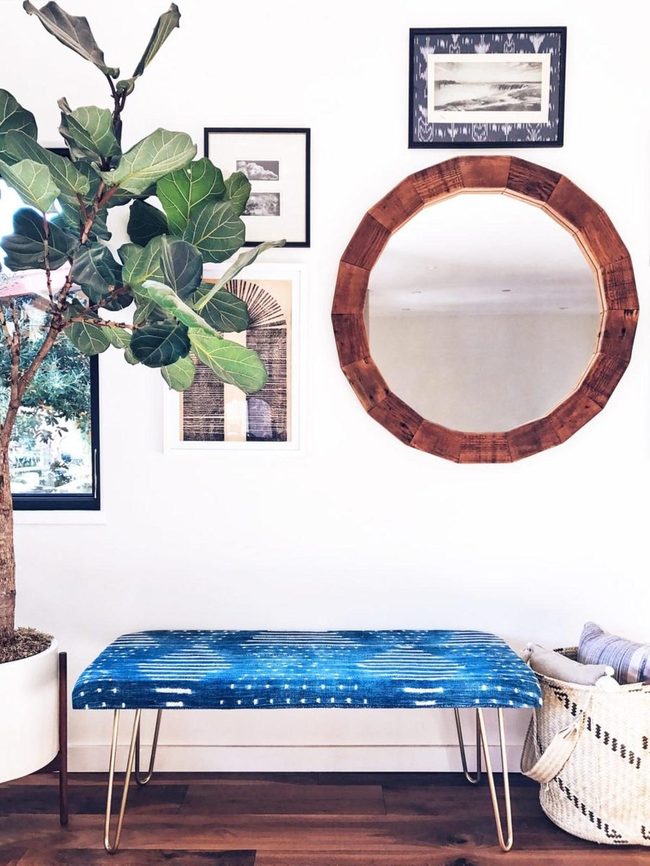 Blue Metal Bench Corner