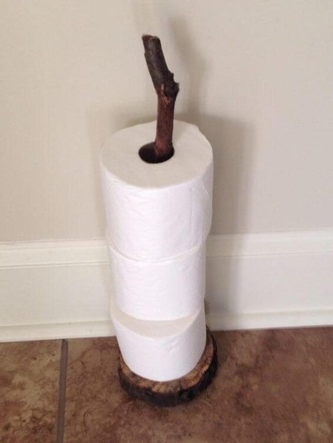 Natural Branch Toilet Paper Holder