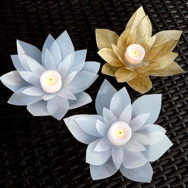White Petal Milk Jug Lanterns