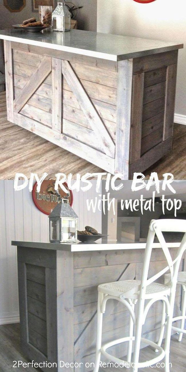 Reclaimed Wood Metal Kitchen Island