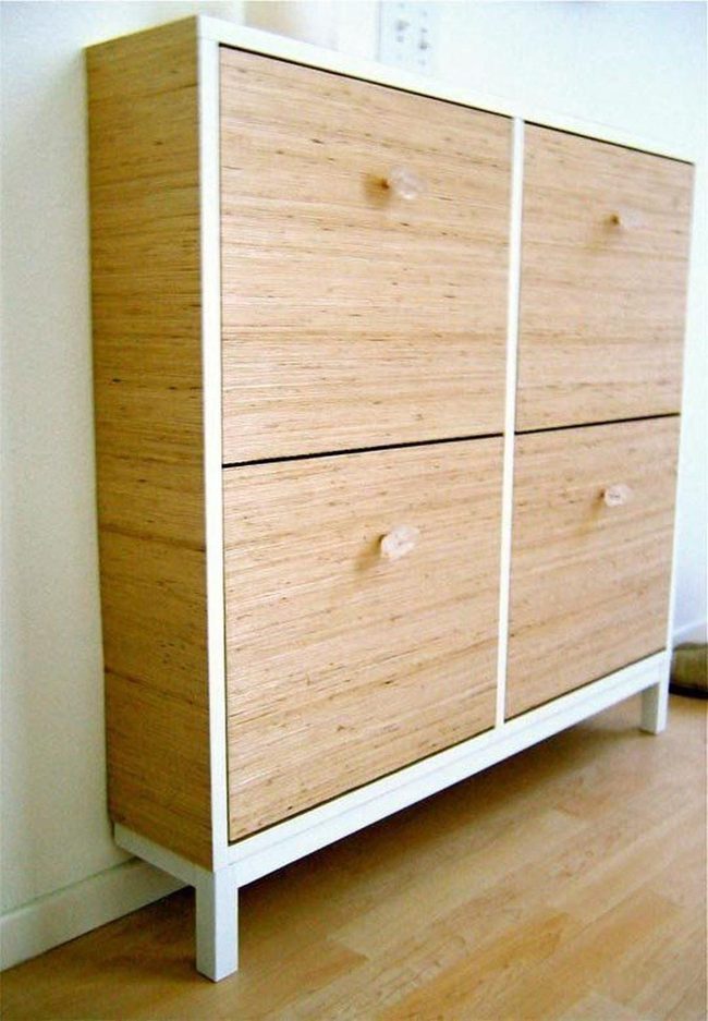 White Frame Wooden Storage