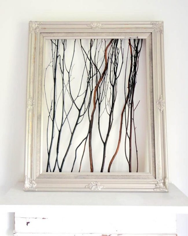 Wooden Branches Framed Statement