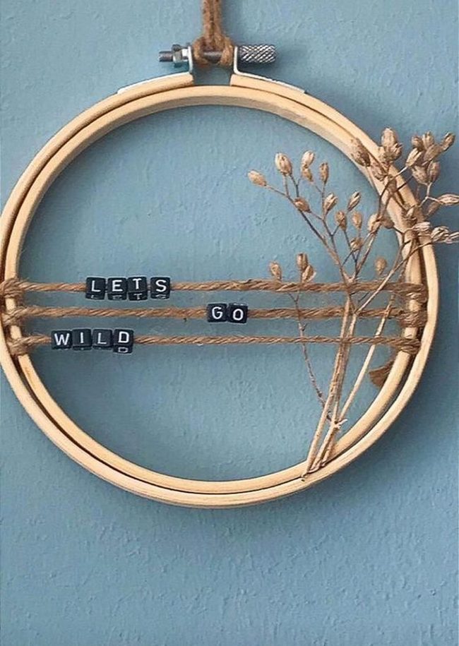 Black Beads Wooden Circle