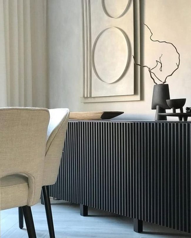 Dark Grey Besta With Wooden Dowels