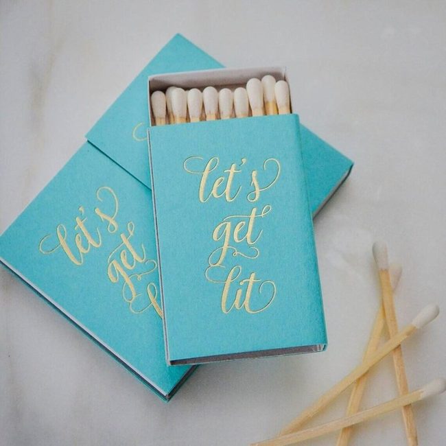 Personalized Matchboxes With Sparklers
