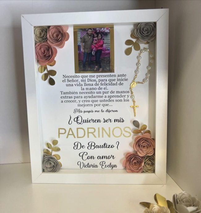 Baptism Keepsake With Rosary