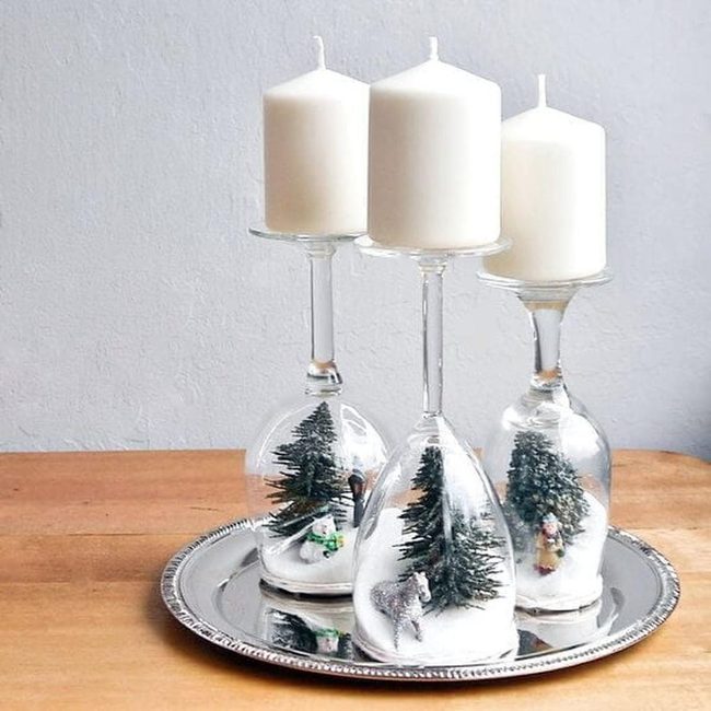 Pinecone Candle Holders Dollar Store