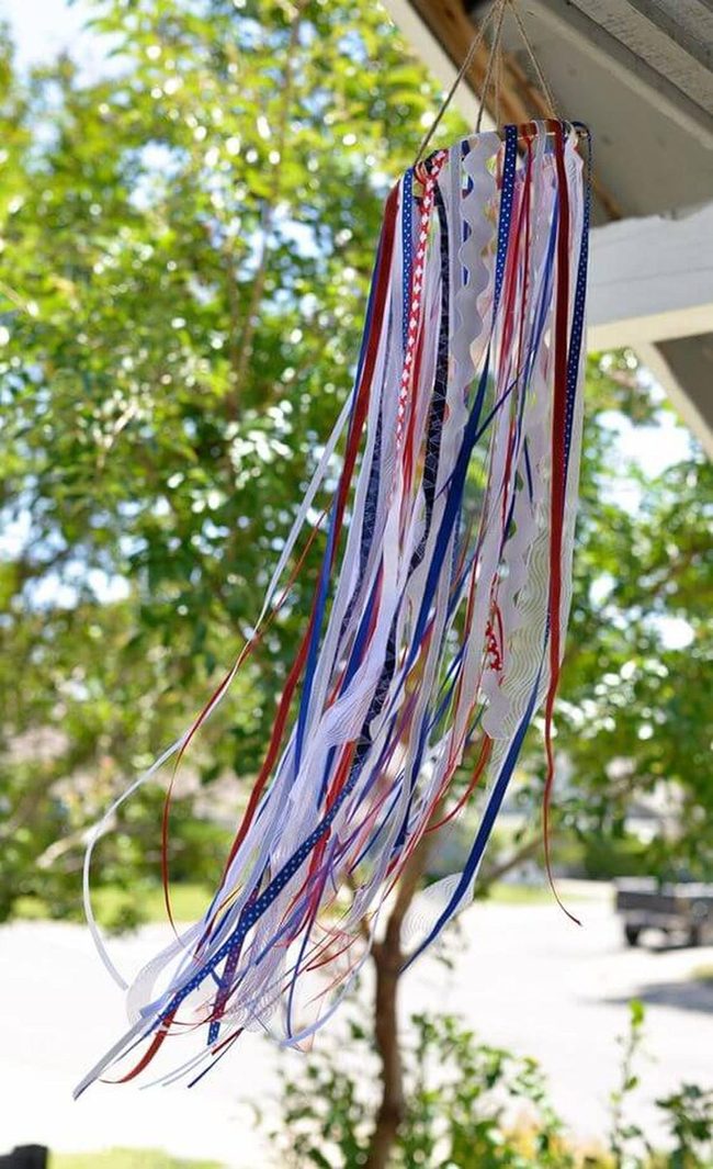 Patriotic Ribbons In Motion