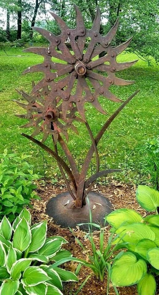 Recycled Metal Garden Art