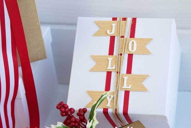 White And Red Striped Gifts