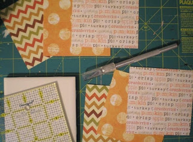 Orange Chevron Craft Station