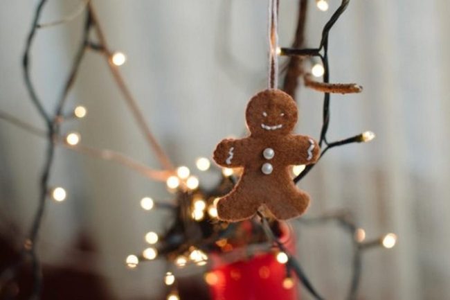 Handstitched Gingerbread Tree Ornaments